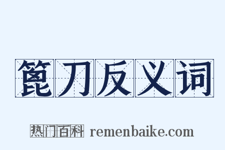 篦刀反义词是什么意思的图片